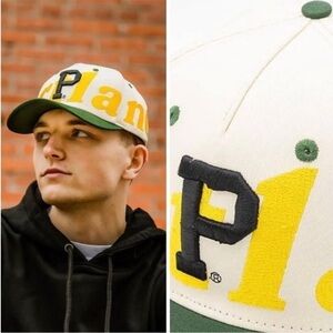 Portland Gear | Unisex White/Green/Yellow PORTLAND Hat Adjustable Back OS